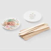 set van tien boho bloemen Doop Handwaaier (Niet-gemonteerd)