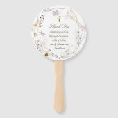 set van tien delicate wilde bloemen Doop Handwaaier (Achterkant)