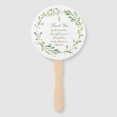 set van tien groen faux glitter doop handwaaier (Achterkant)