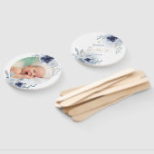 set van tien waterverf blauwe rozen Doop Handwaaier (Niet-gemonteerd)