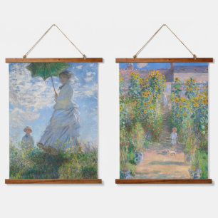 Set van twee beroemde oude Claude Monet-schilderij Hangend Wandkleed