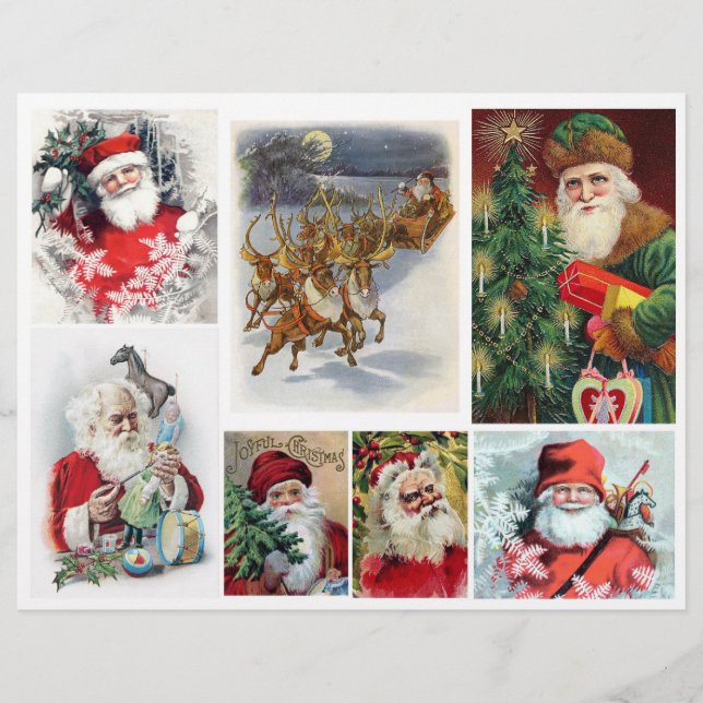 Set van  Victoriaans tijdperk Santa Illustrations (Voorkant)