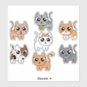 set van wolkatten sticker (Vel)