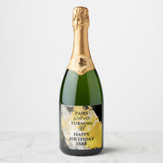 Set voedsel- en dranklabels sparkling wijnetiket