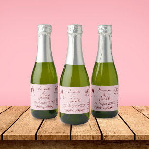 Set voedsel- en dranklabels sparkling wijnetiket