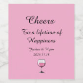 Set voedsel- en dranklabels wijn etiket (Enkel label)