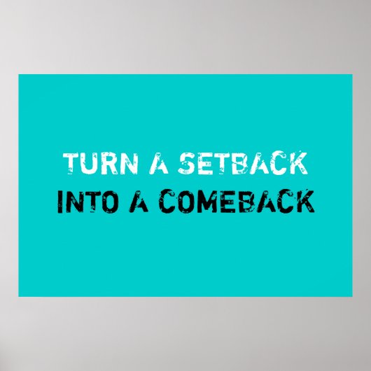Setback Comeback Poster (Voorkant)