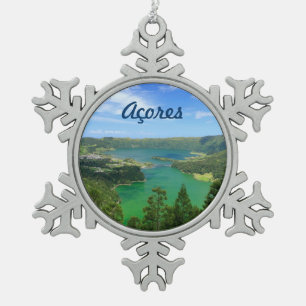 Sete Cidades - Azoren Tin Sneeuwvlok Ornament