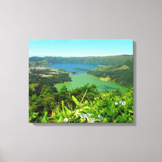 Sete Cidades Azores Canvas 20 "x 16", 1.5" Afdruk (Voorkant)