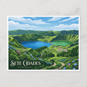 Sete Cidades, São Miguel Portugal Briefkaart