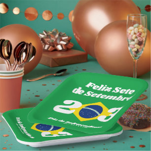 Sete de Setembro Onafhankelijkheidsdag Brazilië Vl Papieren Bordje