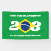 Sete de Setembro Onafhankelijkheidsdag Brazilië Vl Spandoek (Horizontaal)