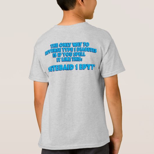 setebaid 1 epyT [Blue-Back Print] T-Shirt (Achterkant)