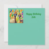 SETH ~ Carte d'anniversaire ~ Emus ~ (Dos)