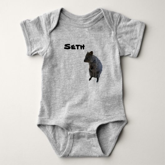 Seth Nom Avec Quokka Australien, Body Bébé (Devant)