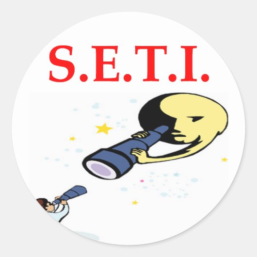 SETI RONDE STICKER (Voorkant)