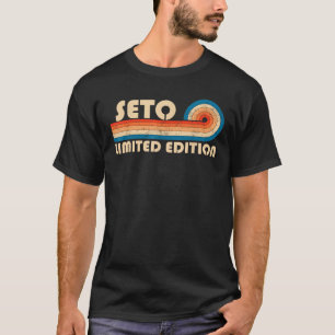 SETO Achternaam Retro Vintage jaren 80 jaren 90 Ve T-shirt