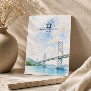Seto Ohashi-brug, Japan Architectuur Landschap Briefkaart