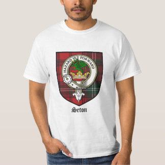 Seton Clan Crest Badge Tartan T-shirt
