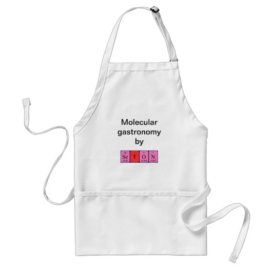 Seton Periodic Table Name Apron Standaard Schort (Voorkant)