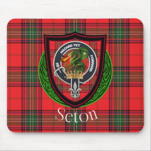 Seton Schotse Clan Tartan en Wapen Muismat