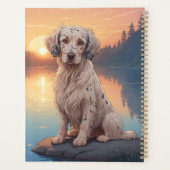 Setter anglais au bord d'un lac (Dos)