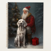 Setter anglais avec Noël Festif du Père Noël (Devant)