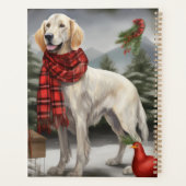 Setter anglais dans la neige de Noël (Dos)