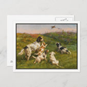 Setter en Pups van Edmund Henry Osthaus Briefkaart (Voorkant / Achterkant)