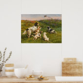 Setter en Pups van Edmund Henry Osthaus Poster (Keuken)
