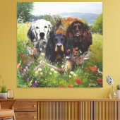 Setters Family Canvas Afdruk (Insitu (Woonkamer))