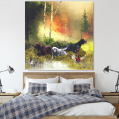 Setters Family Canvas Afdruk (Insitu (Slaapkamer))