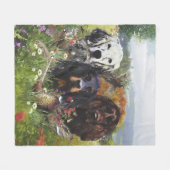 Setters Family Fleece Deken (Voorkant (Horizontaal))