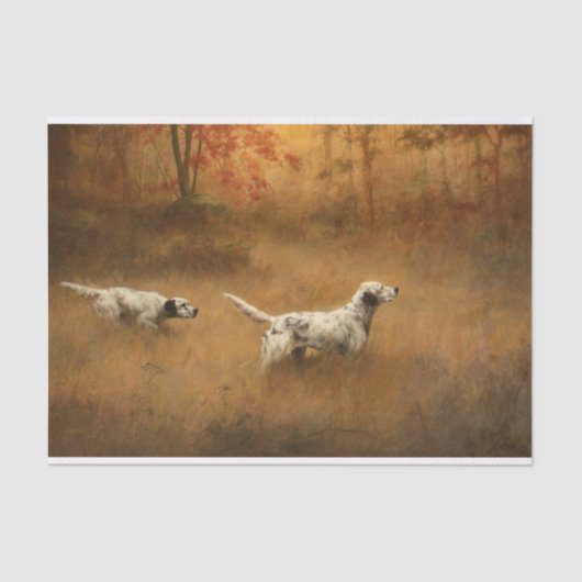 Setters in a Field by Percival Leonard Rosseau Tissuepapier (Voorkant)