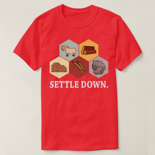 Settle Down Board Game Night 736 T-shirt (Design voorkant)