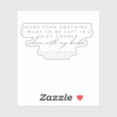 Seul avec My Books, autocollant (Feuille)