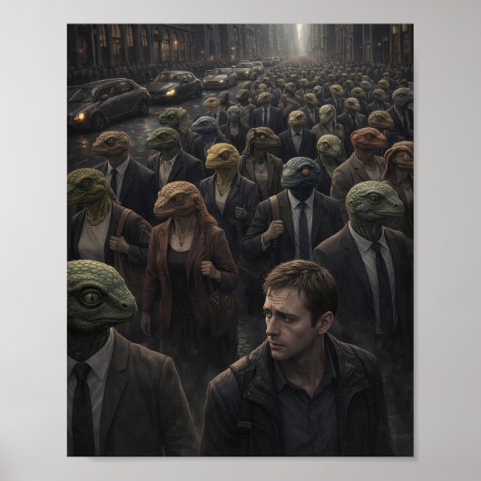 Seul parmi une autre affiche d'évolution (Devant)