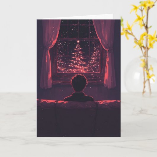 Seul pour les vacances : Carte de voeux pliée (Fleur jaune)