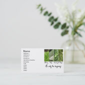 Seulement le carte de visite de début (Debout devant)