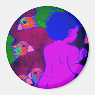 Seumas met duiven magneet