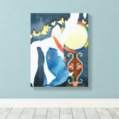 Seung Mu, Korean Monk Dance Canvas Afdruk (Insitu (Houten vloer))