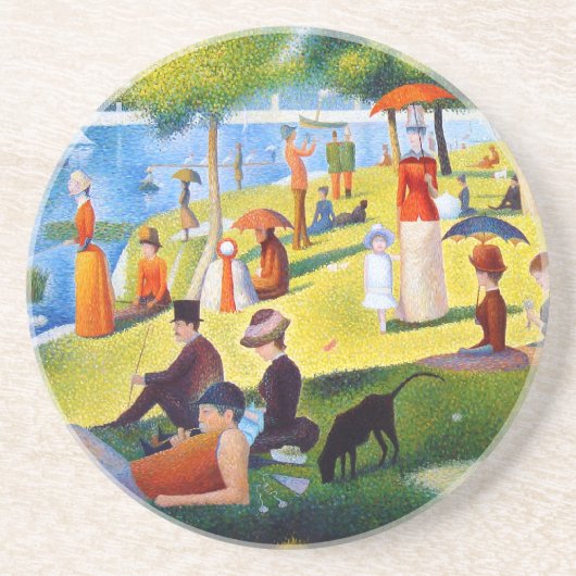 Seurat: Een zondag in La Grande Jatte Zandsteen Onderzetter (Voorkant)