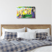 Seurat La Grande Jatte Canvas Afdruk (Insitu (Slaapkamer))