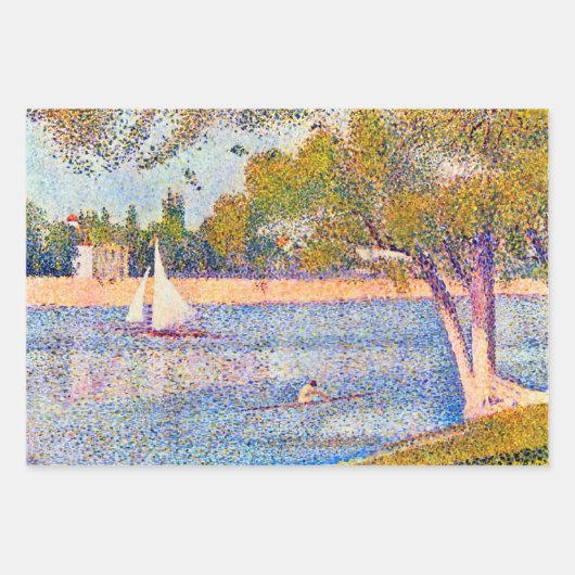 Seurat, Landschap Inpakpapier Vel (Voorkant 2)