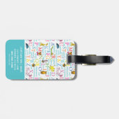 Seuss's ABC Pattern with Words Bagagelabel (Achterkant horizontaal)