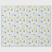 Seuss's ABC Pattern with Words Cadeaupapier (Vlak)