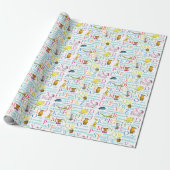 Seuss's ABC Pattern with Words Cadeaupapier (Uitgerold)