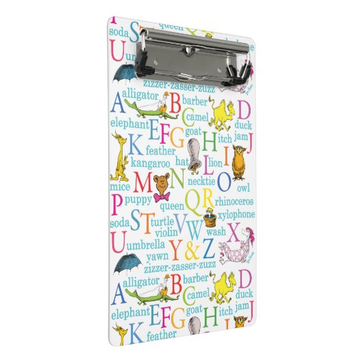 Seuss's ABC Pattern with Words Mini Klembord (Schuin)