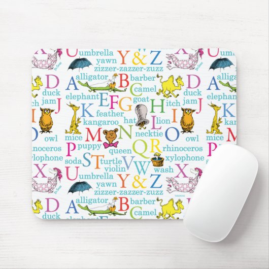 Seuss's ABC Pattern with Words Muismat (Met muis)