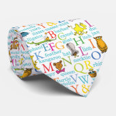 Seuss's ABC Pattern with Words Stropdas (Opgerold)